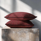Leopard Print | Sustainable Velvet Rectangle Cushion - Raspberry Red 50 x 30 cm Piped by Izabela Peters