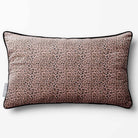 Leopard Print | Sustainable Velvet Rectangle Cushion - Rosewater 50 x 30 cm Piped by Izabela Peters