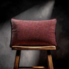 Leopard Print | Sustainable Velvet Rectangle Cushion - Raspberry Red 50 x 30 cm Piped by Izabela Peters