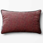 Leopard Print | Sustainable Velvet Rectangle Cushion - Raspberry Red 50 x 30 cm Piped by Izabela Peters