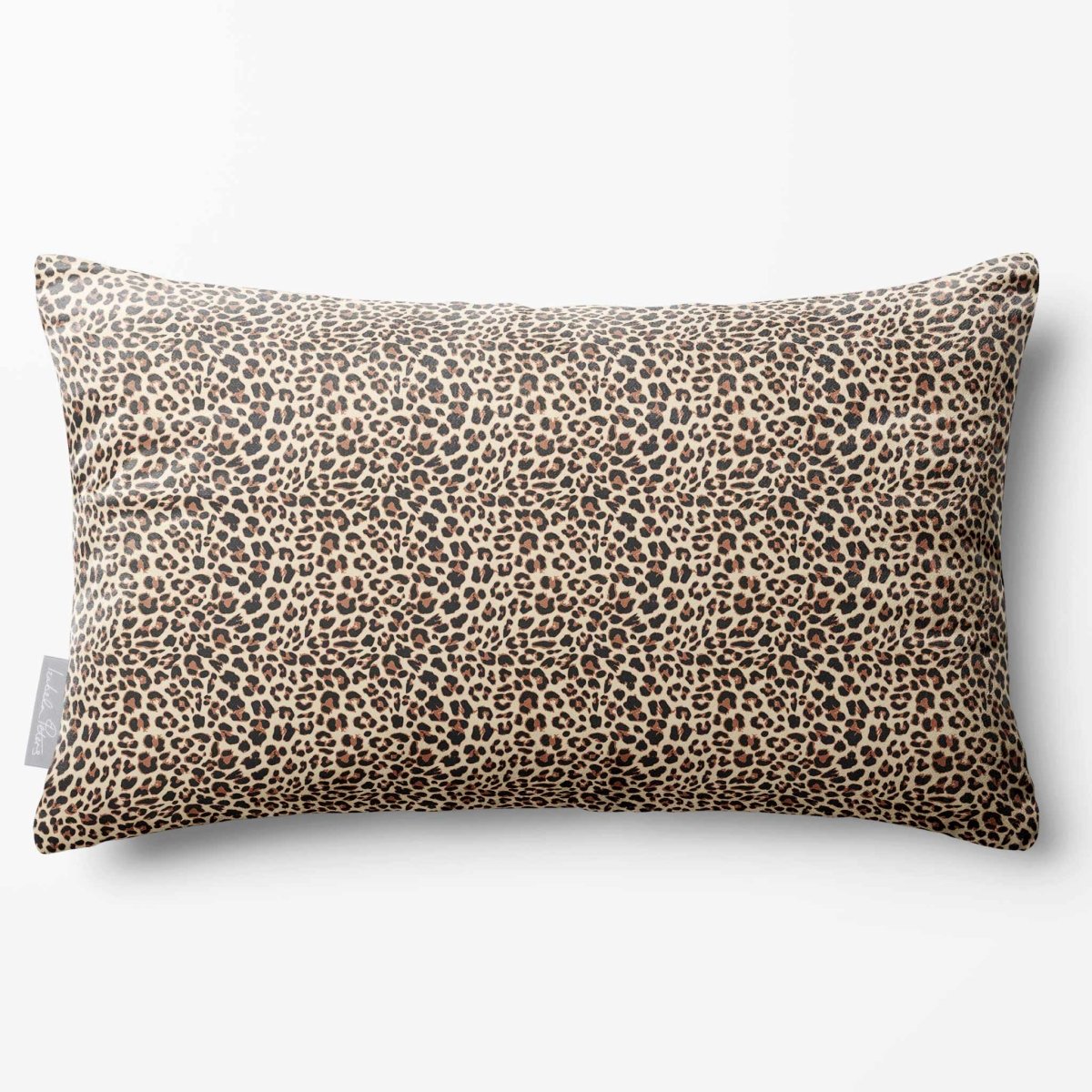 Leopard Print | Sustainable Velvet Rectangle Cushion - Cream 50 x 30 cm Standard by Izabela Peters