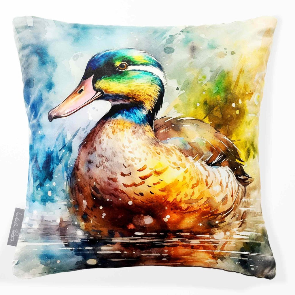 Mallard on Wilfin Beck | Sustainable Velvet Cushion - 40 x 40 cm Standard by Izabela Peters
