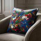 Manor House Garden | Sustainable Velvet Cushion - Estate Blue 40 x 40 cm Smooth by Izabela Peters