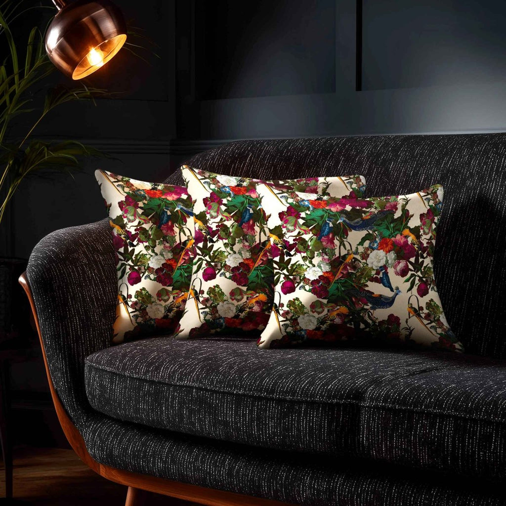 Manor House Garden | Sustainable Velvet Cushion - Ivory Cream 40 x 40 cm Smooth by Izabela Peters