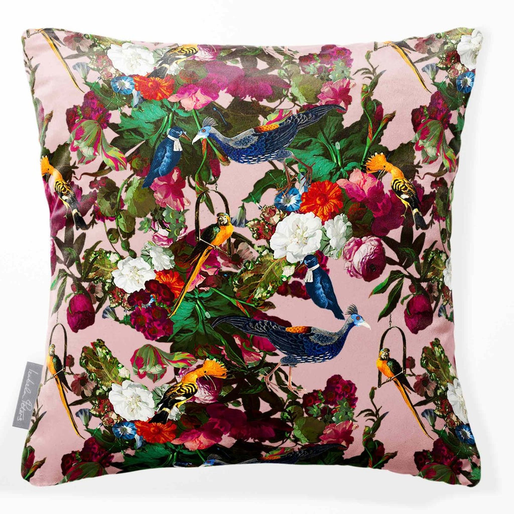 Manor House Garden | Sustainable Velvet Cushion - Rosewater 40 x 40 cm Smooth by Izabela Peters