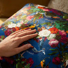 Manor House Garden | Sustainable Velvet Cushion - Estate Blue 40 x 40 cm Smooth by Izabela Peters