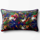 Manor House Garden | Sustainable Velvet Rectangle Cushion - Midnight 50 x 30 cm Piped by Izabela Peters