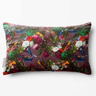 Manor House Garden | Sustainable Velvet Rectangle Cushion - Italian Grape 50 x 30 cm Standard by Izabela Peters