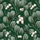 Mistletoe Christmas napkin print in green