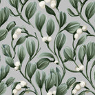 Mistletoe Christmas table runner print in silver grey