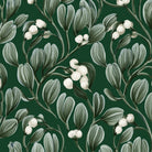 Mistletoe Christmas tablecloth print in green