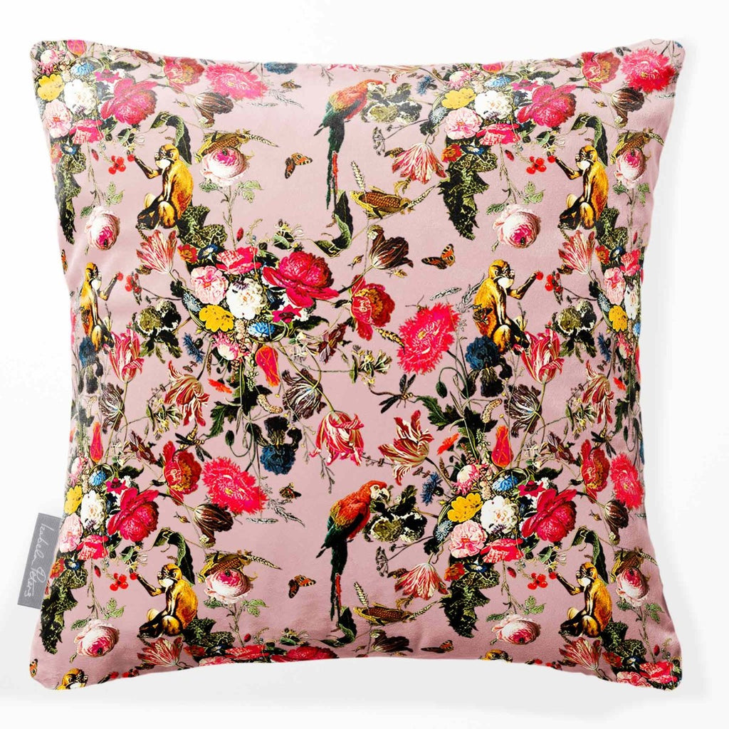 Monkey Puzzle | Sustainable Velvet Cushion - Midnight 40 x 40 cm Piped by Izabela Peters