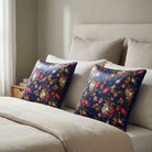 Monkey Puzzle | Sustainable Velvet Cushion - Midnight 40 x 40 cm Standard by Izabela Peters
