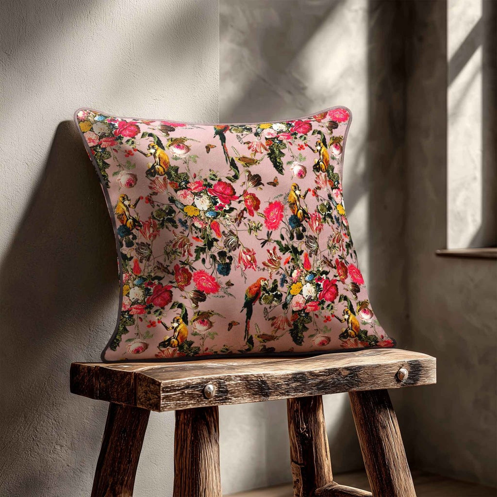 Monkey Puzzle | Sustainable Velvet Cushion - Midnight 40 x 40 cm Standard by Izabela Peters