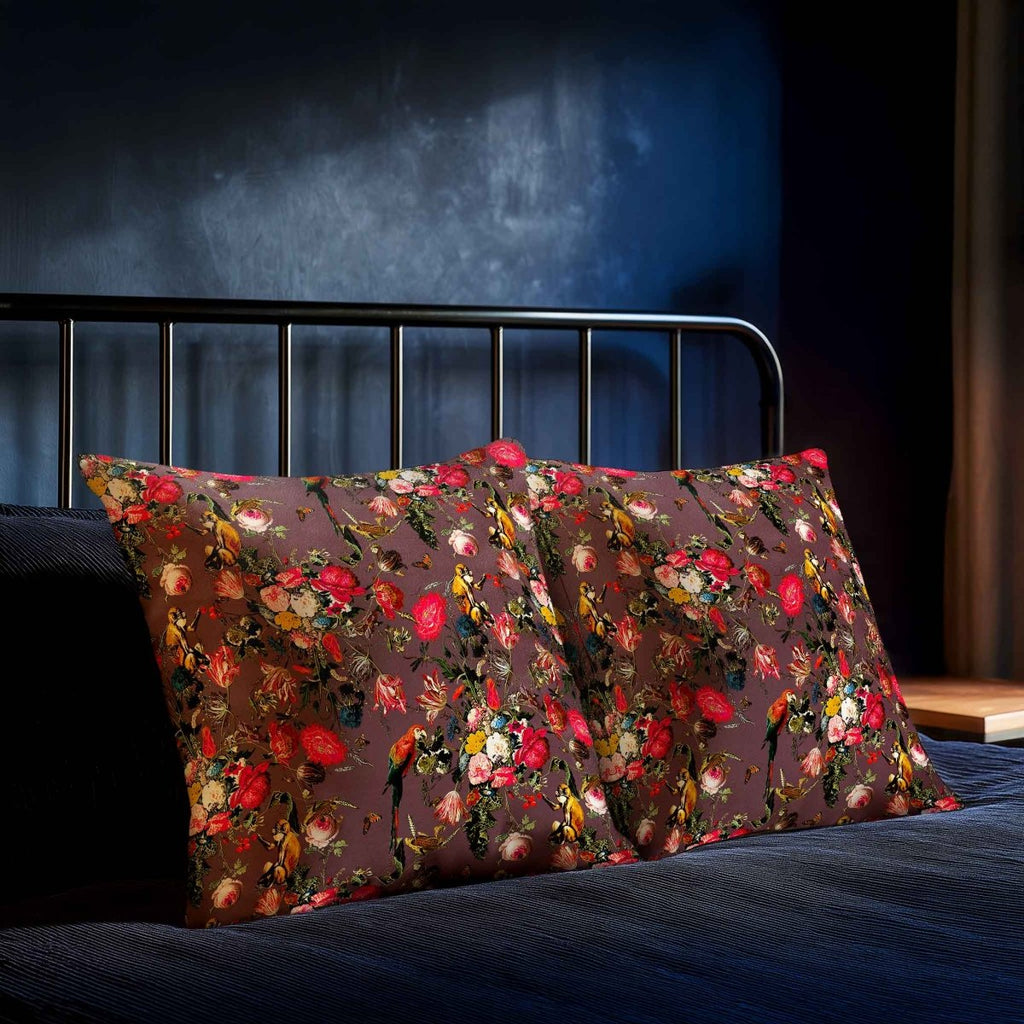 Monkey Puzzle | Sustainable Velvet Cushion - Italian Grape 40 x 40 cm Standard by Izabela Peters