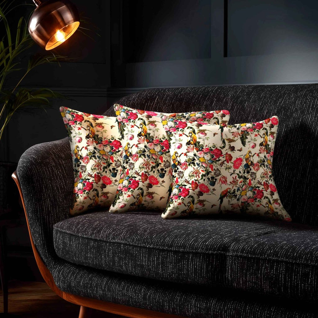 Monkey Puzzle | Sustainable Velvet Cushion - Ivory Cream 40 x 40 cm Standard by Izabela Peters