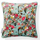 Monkey Puzzle | Sustainable Velvet Cushion - Blue Surf 40 x 40 cm Piped by Izabela Peters