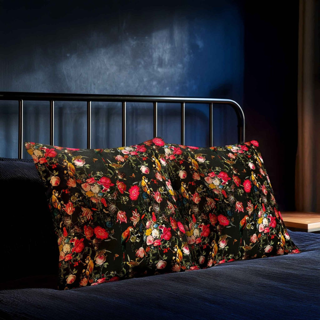 Monkey Puzzle | Sustainable Velvet Cushion - Charcoal 40 x 40 cm Standard by Izabela Peters