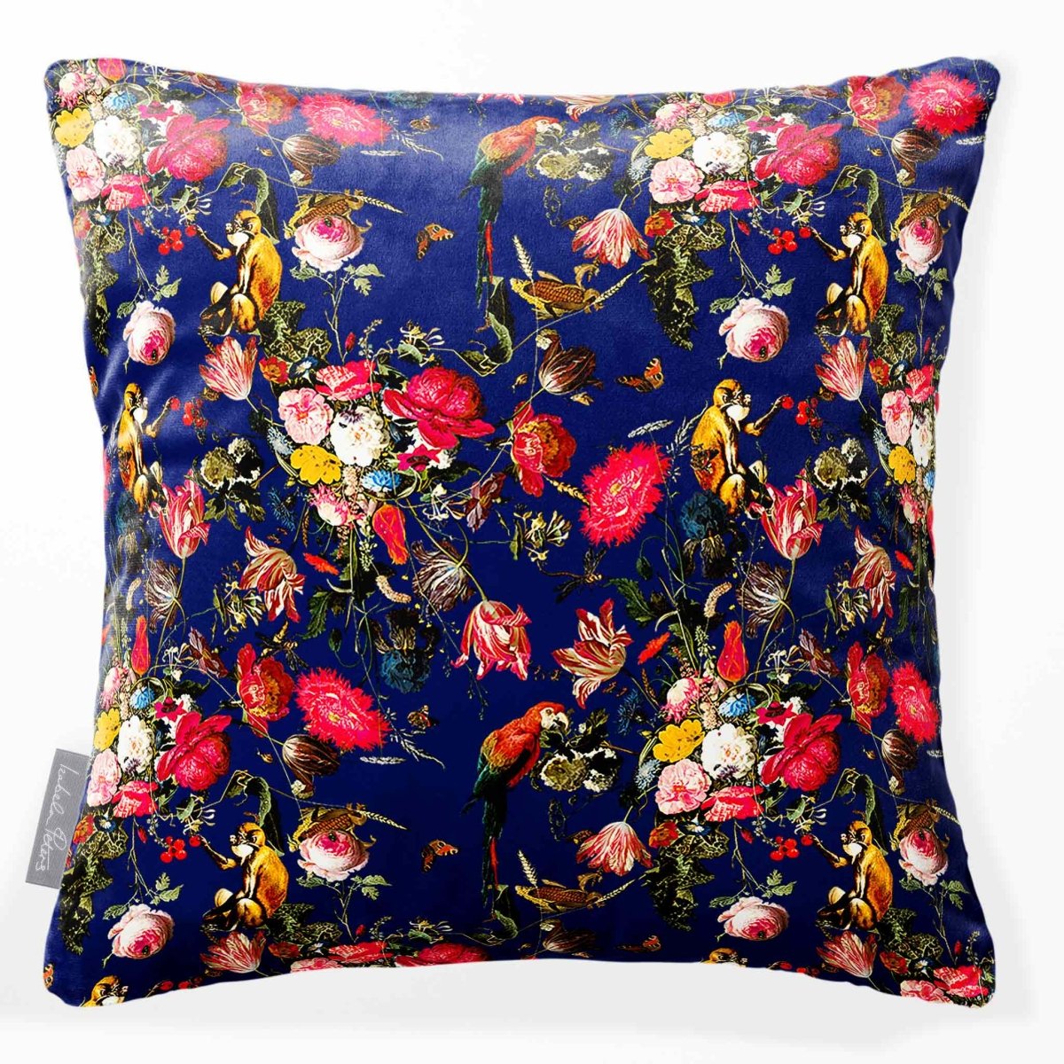 Monkey Puzzle | Sustainable Velvet Cushion - Midnight 40 x 40 cm Smooth by Izabela Peters