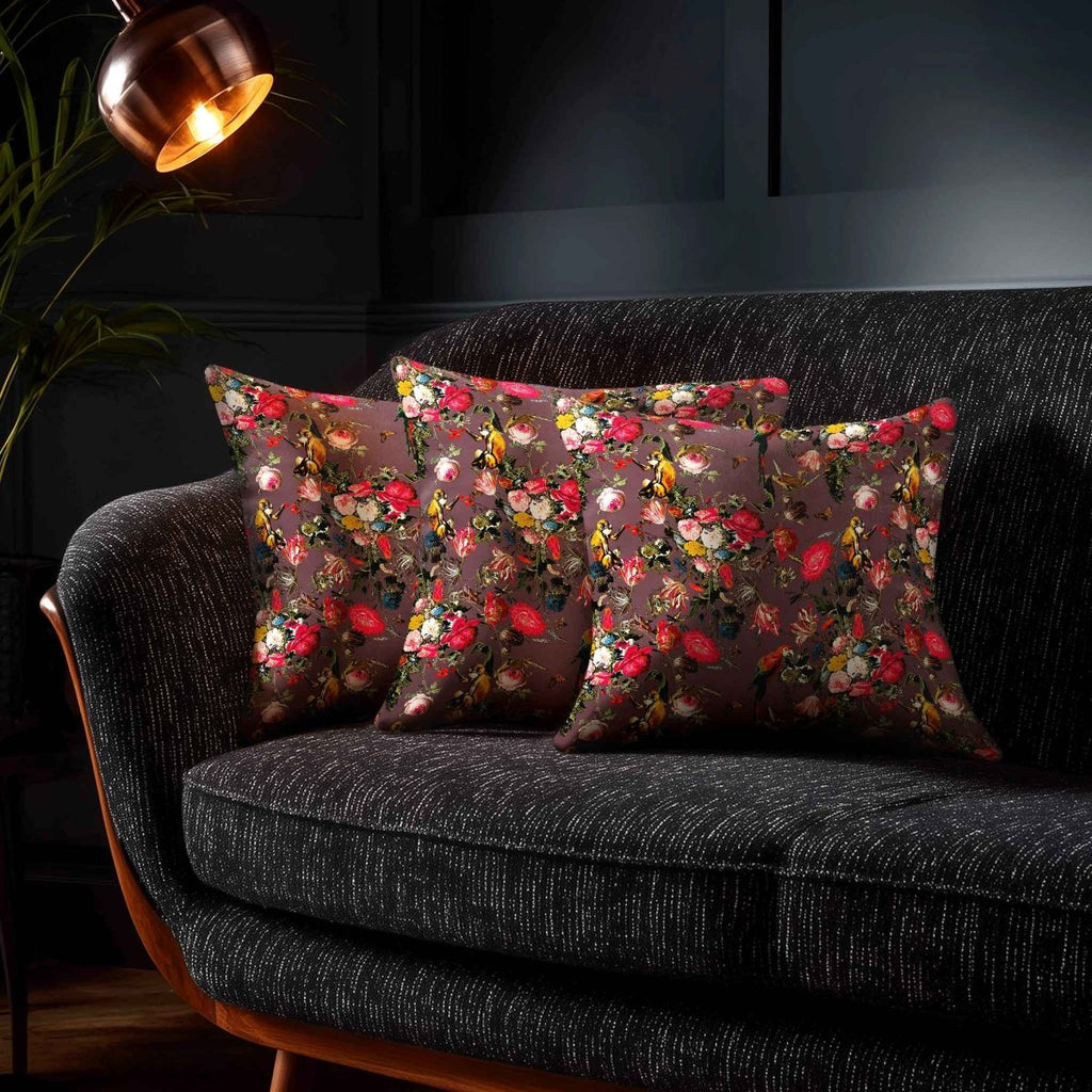 Monkey Puzzle | Sustainable Velvet Cushion - Italian Grape 40 x 40 cm Standard by Izabela Peters