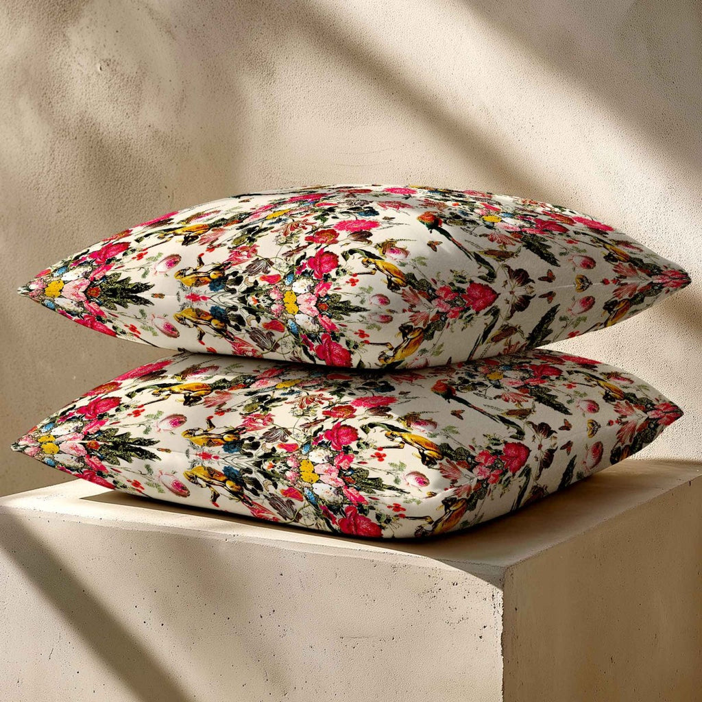 Monkey Puzzle | Sustainable Velvet Cushion - Ivory Cream 40 x 40 cm Standard by Izabela Peters