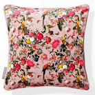 Monkey Puzzle | Sustainable Velvet Cushion - Rosewater 40 x 40 cm Piped by Izabela Peters