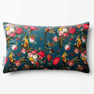 Monkey Puzzle | Sustainable Velvet Rectangle Cushion - Teal 50 x 30 cm Standard by Izabela Peters