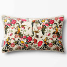 Monkey Puzzle | Sustainable Velvet Rectangle Cushion - Ivory Cream 50 x 30 cm Piped by Izabela Peters