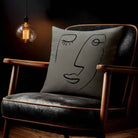 Open Face | Sustainable Velvet Cushion - Beluga 40 x 40 cm Standard by Izabela Peters