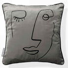 Open Face | Sustainable Velvet Cushion - Hot Pink 40 x 40 cm Standard by Izabela Peters