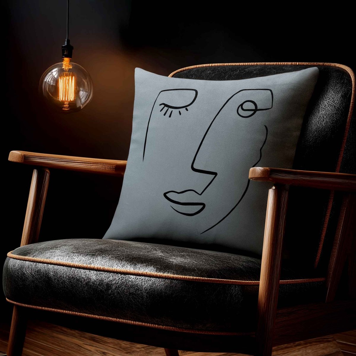 Open Face | Sustainable Velvet Cushion - French Grey 40 x 40 cm Standard by Izabela Peters