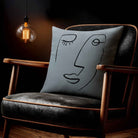 Open Face | Sustainable Velvet Cushion - French Grey 40 x 40 cm Standard by Izabela Peters