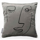 Open Face | Sustainable Velvet Cushion - Beluga 40 x 40 cm Standard by Izabela Peters