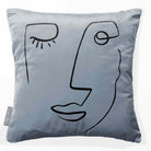 Open Face | Sustainable Velvet Cushion - French Grey 40 x 40 cm Standard by Izabela Peters