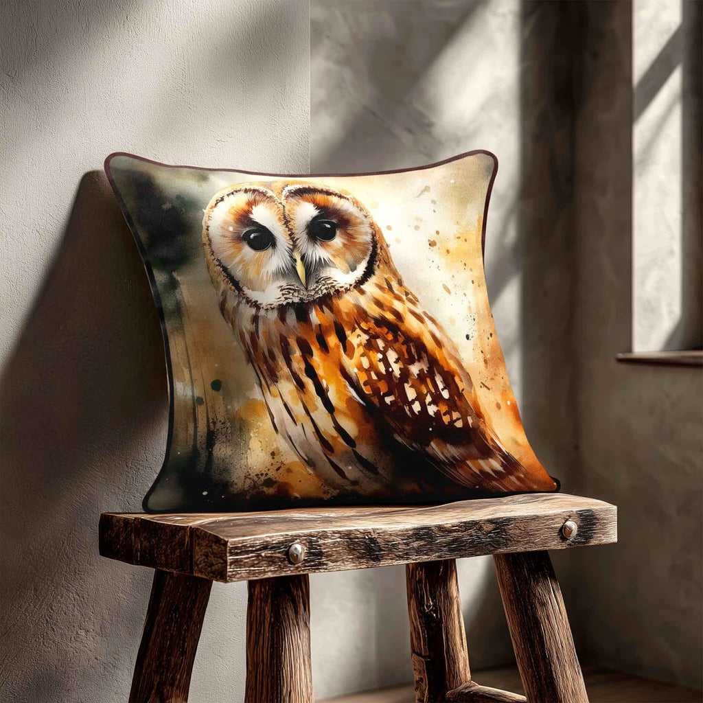 Owl | Sustainable Velvet Cushion - 40 x 40 cm Standard by Izabela Peters