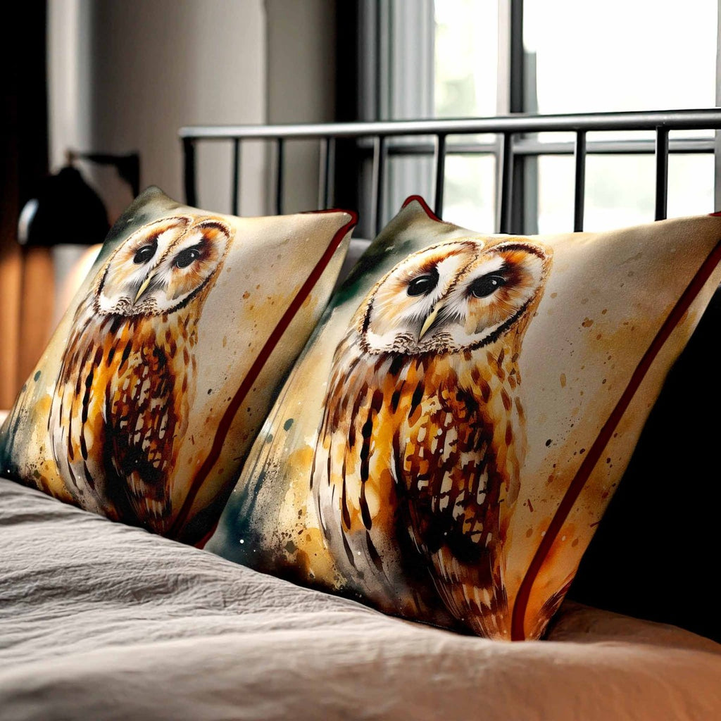 Owl | Sustainable Velvet Cushion - 40 x 40 cm Standard by Izabela Peters