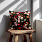 Peruvian Paradise | Sustainable Velvet Cushion - Charcoal 40 x 40 cm Standard by Izabela Peters