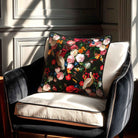 Peruvian Paradise | Sustainable Velvet Cushion - Charcoal 40 x 40 cm Standard by Izabela Peters