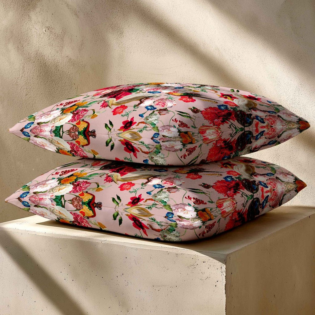 Peruvian Paradise | Sustainable Velvet Cushion - Rosewater 40 x 40 cm Standard by Izabela Peters