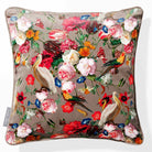 Peruvian Paradise | Sustainable Velvet Cushion - Dovedale Stone 40 x 40 cm Piped by Izabela Peters
