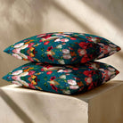 Peruvian Paradise | Sustainable Velvet Cushion - Teal 40 x 40 cm Standard by Izabela Peters