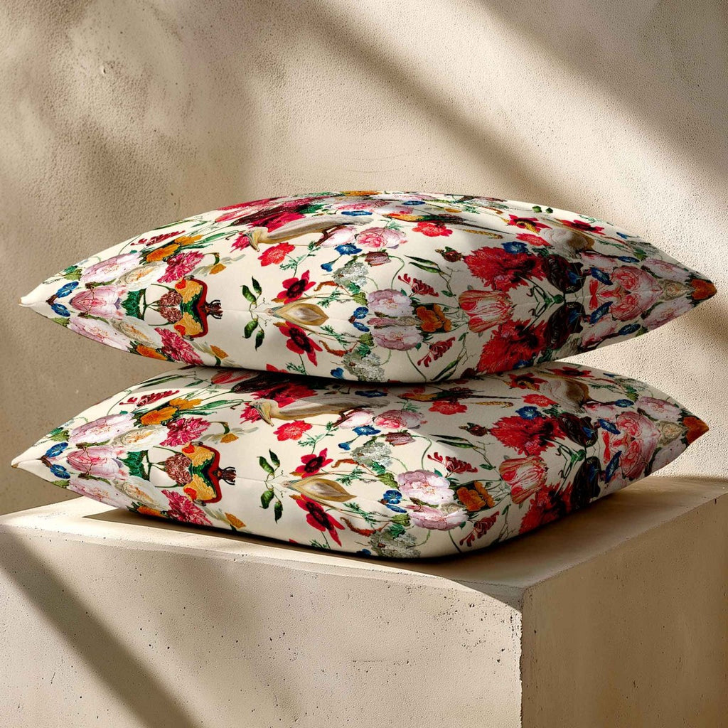 Peruvian Paradise | Sustainable Velvet Cushion - Ivory Cream 40 x 40 cm Standard by Izabela Peters