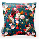 Peruvian Paradise | Sustainable Velvet Cushion - Teal 40 x 40 cm Smooth by Izabela Peters