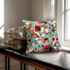 Peruvian Paradise | Sustainable Velvet Cushion - Blue Surf 40 x 40 cm Standard by Izabela Peters