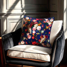 Peruvian Paradise | Sustainable Velvet Cushion - Midnight 40 x 40 cm Standard by Izabela Peters