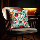 Peruvian Paradise | Sustainable Velvet Cushion - Blue Surf 40 x 40 cm Standard by Izabela Peters