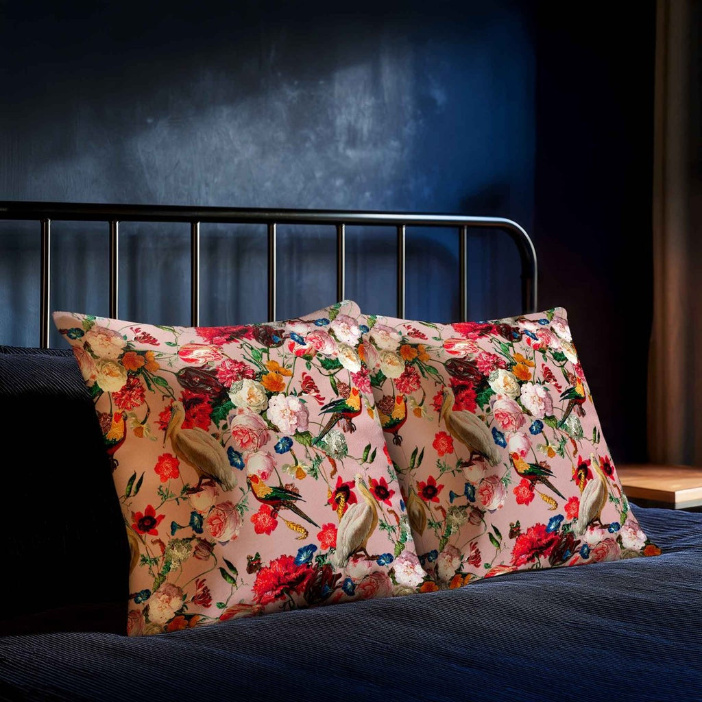 Peruvian Paradise | Sustainable Velvet Cushion - Rosewater 40 x 40 cm Standard by Izabela Peters