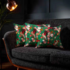 Peruvian Paradise | Sustainable Velvet Cushion - Emerald Green 40 x 40 cm Standard by Izabela Peters