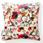 Peruvian Paradise | Sustainable Velvet Cushion - Ivory Cream 40 x 40 cm Piped by Izabela Peters