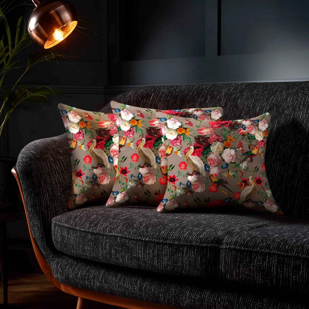 Peruvian Paradise | Sustainable Velvet Cushion - Dovedale Stone 40 x 40 cm Standard by Izabela Peters